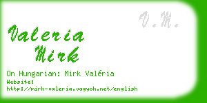 valeria mirk business card