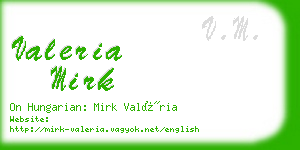 valeria mirk business card